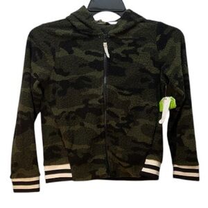 DSG Youth Polyester Fleece Full Zip Jacket Forest Night Green Camo SZ Medium NWT